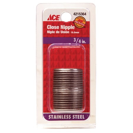 Smith-Cooper Nipple Ss 3/4"Xclose S8344NI006013B